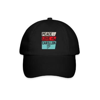 Peace Love Carillon Bell Ringer Music - Baseball Cap - black/black - Front