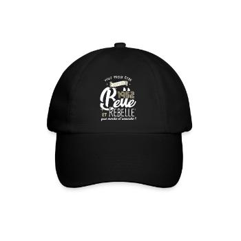 anniversaire 70 ans fille belle et rebelle 1952 - Casquette classique - noir/noir - Devant
