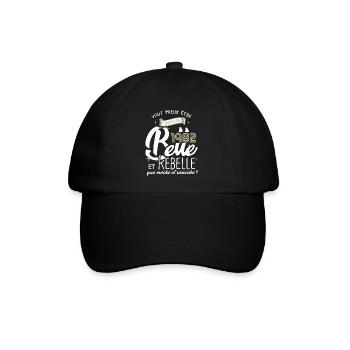 anniversaire 40 ans fille belle et rebelle 1982 - Casquette classique - noir/noir - Devant