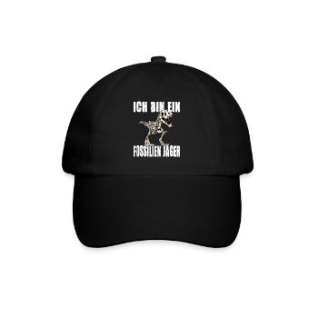 ICH BIN EIN FOSSILIEN JÄGER - Baseballkappe - Schwarz/Schwarz - Vorne