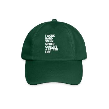 Je travaille dur pour que mon araignée puisse avoir une vie meilleure - Casquette classique - vert bouteille - Devant