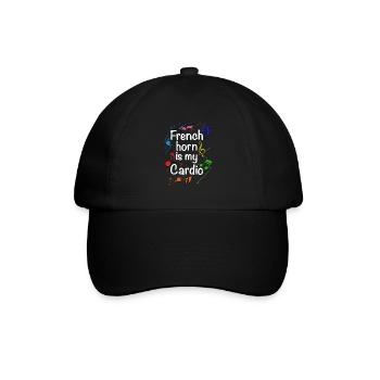 Funny French Horn Musical Instrument - Baseball Cap - black/black - Front