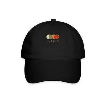 Tennis Spieler Präsent Tennis Verein Trainer Sport - Baseballkappe - Schwarz/Schwarz - Vorne