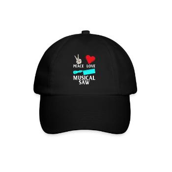 Peace Love Instrument de musique De scie musicale - Casquette classique - noir/noir - Devant