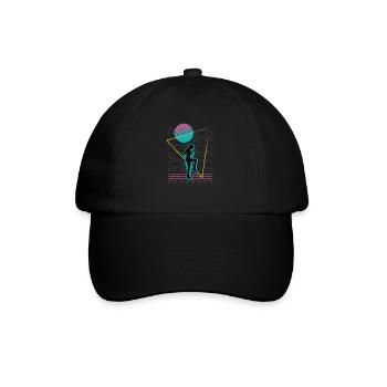 Saut à la corde Vaporwave - Casquette classique - noir/noir - Devant