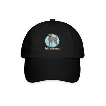 Weimaraner Hunde Hundebesitzer Geschenk - Baseballkappe - Schwarz/Schwarz - Vorne