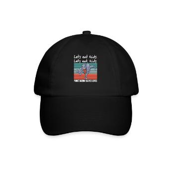 Dino Laisse manger les enfants Grammaire anglaise ponctuation - Casquette classique - noir/noir - Devant