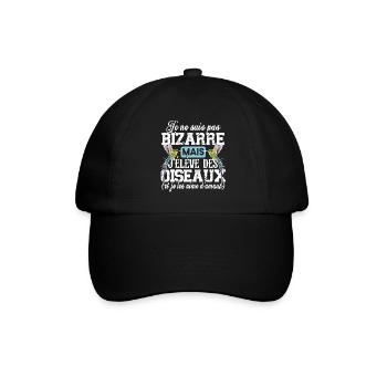 Oiseau Animal Bec Cadeau Humour Moineau Mésange - Casquette classique - noir/noir - Devant