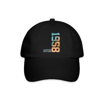 68TH BIRTHDAY LIMITED EDITION 1958 - Baseball Cap - black/black - Front