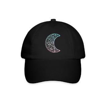 Mandala Mond Reiki Meister Yoga - Baseballkappe - Schwarz/Schwarz - Vorne