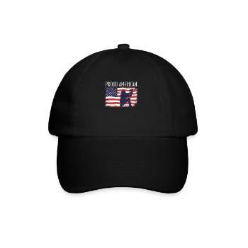 Amerikanische Fahne Paintball - Baseballkappe - Schwarz/Schwarz - Vorne
