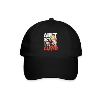 Ain't Got Time For Cupid für den Partner - Baseballkappe - Schwarz/Schwarz - Vorne