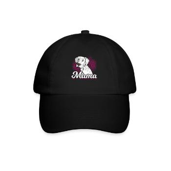Mama Dalmatiner Hund Liebhaber - Baseballkappe - Schwarz/Schwarz - Vorne