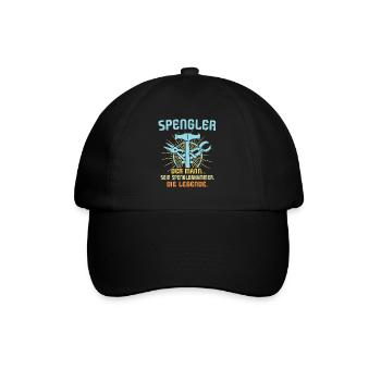 Spengler Beruf Bauspengler Sprüche - Baseballkappe - Schwarz/Schwarz - Vorne