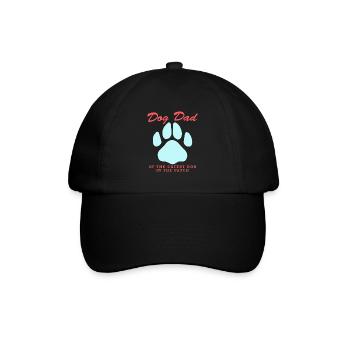 Hunde Dad Herrchen Hundebesitzer Geschenk - Baseballkappe - Schwarz/Schwarz - Vorne