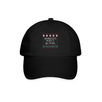 Weihnachtsmarkt Ultras Ugly Christmas Xmas Idee - Baseballkappe - Schwarz/Schwarz - Vorne