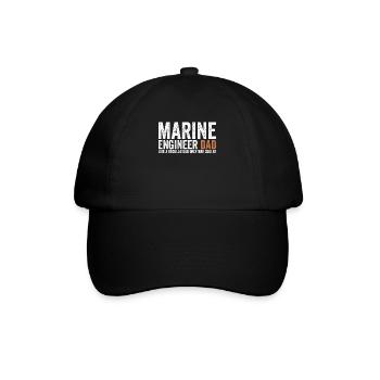 Papa - Ingénieur maritime - Casquette classique - noir/noir - Devant