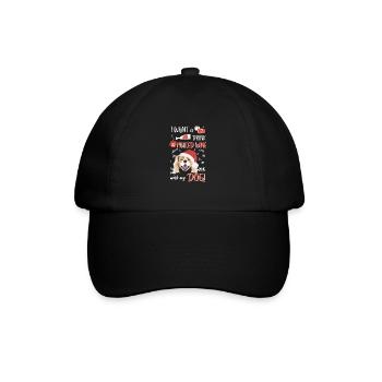 King Charles Spaniel Vin chaud Noël - Casquette classique - noir/noir - Devant