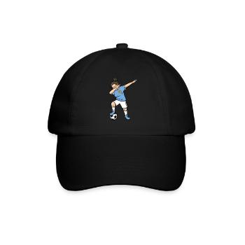 Dabbing Soccer Player Girls Uruguay Soccer - Baseball Cap - black/black - Front