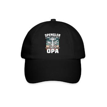 Bauspengler Opa Spengler - Baseballkappe - Schwarz/Schwarz - Vorne