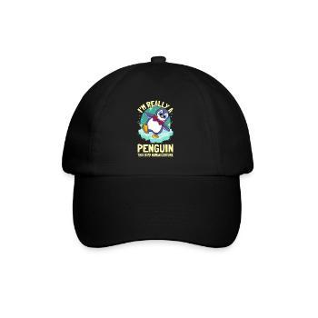 Pingouins Je suis vraiment un pingouin Mignon Pingouin - Casquette classique - noir/noir - Devant