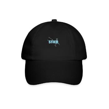 Stier Sternzeichen Taurus Sternbild - Baseballkappe - Schwarz/Schwarz - Vorne