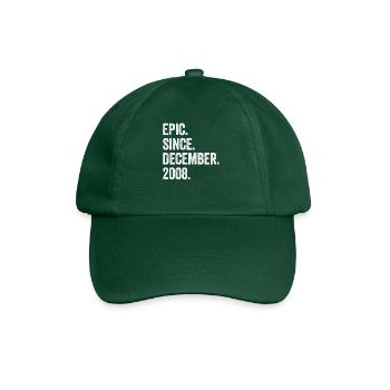 14 Years Old December 2008 14th Birthday - Baseball Cap - bottle green - Front