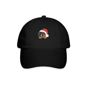Wire-haired Dachshund Merry Christmas - Baseball Cap - black/black - Front