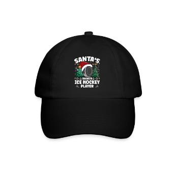 Noël du joueur de hockey sur glace préféré du Père Noël - Casquette classique - noir/noir - Devant