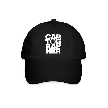 Cartography profession - cartographer - Baseball Cap - black/black - Front