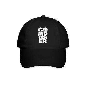 Beruf Job Arbeit - Komponist - Baseballkappe - Schwarz/Schwarz - Vorne