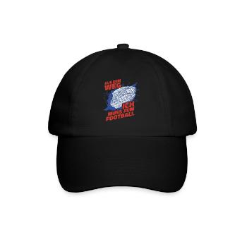Aus Dem Weg Ich Muss Zum Football - Baseballkappe - Schwarz/Schwarz - Vorne