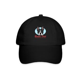 Boston Terrier Dad Hunde Hundebesitzer Geschenk - Baseballkappe - Schwarz/Schwarz - Vorne