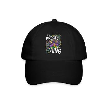 Mardi Gras Fasching Karneval - Baseballkappe - Schwarz/Schwarz - Vorne