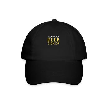 Bier Sponsor Trinksprüche Biertrinker - Baseballkappe - Schwarz/Schwarz - Vorne