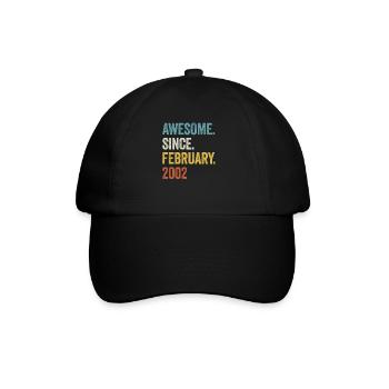 Génial depuis février 2002 21ème anniversaire - Casquette classique - noir/noir - Devant