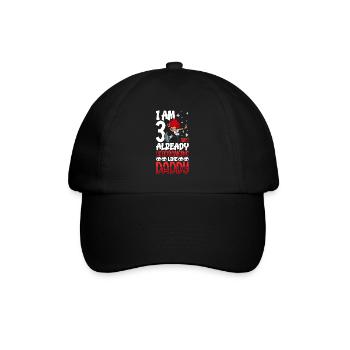 Ich bin 3 - Mädchen Rocker - Baseballkappe - Schwarz/Schwarz - Vorne
