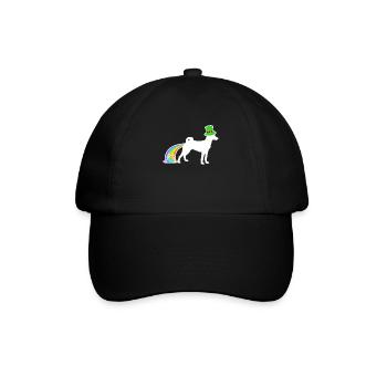 St. Patrick's Dog - Basenji - Baseball Cap - black/black - Front