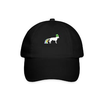 St. Patricks Hund - Belgischer Schäferhund - Baseballkappe - Schwarz/Schwarz - Vorne