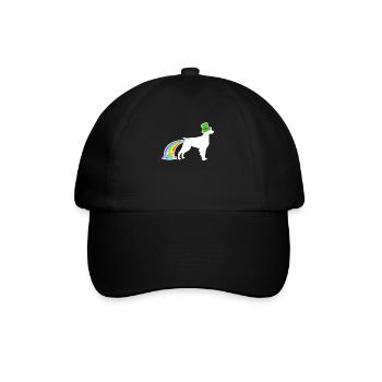 St. Patrick's Dog - Brittany - Baseball Cap - black/black - Front