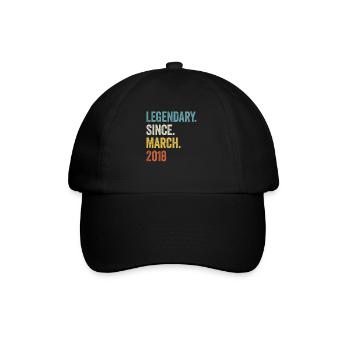 5 Years Legendary Since March 2018 5th Birthday - Baseball Cap - black/black - Front