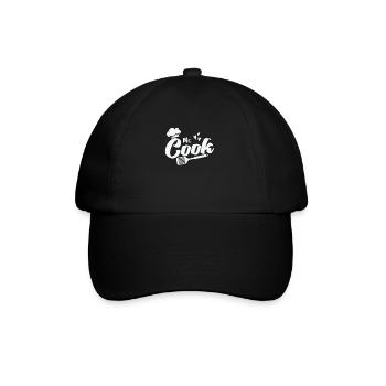 Mr. Cook with chef's hat and spatula cook - Baseball Cap - black/black - Front