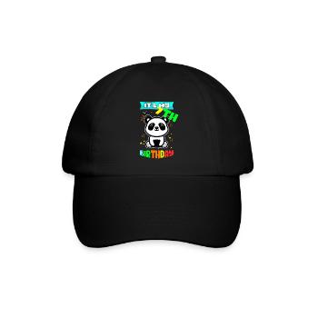 7. Geburtstag 7 Jahre alt Geschenkidee Geschenk - Baseballkappe - Schwarz/Schwarz - Vorne