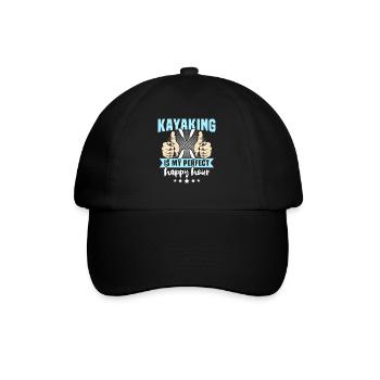 Kayaking Kayaker Kayak - Baseball Cap - black/black - Front