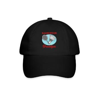 Cadeau de joueur de badminton grand-père de badminton - Casquette classique - noir/noir - Devant