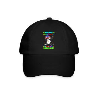 Einschulung Schulanfang Schule Schulkind Geschenk - Baseballkappe - Schwarz/Schwarz - Vorne