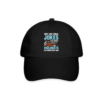 Why Are Viola Jokes So Short? Violinists - Baseballkappe - Schwarz/Schwarz - Vorne