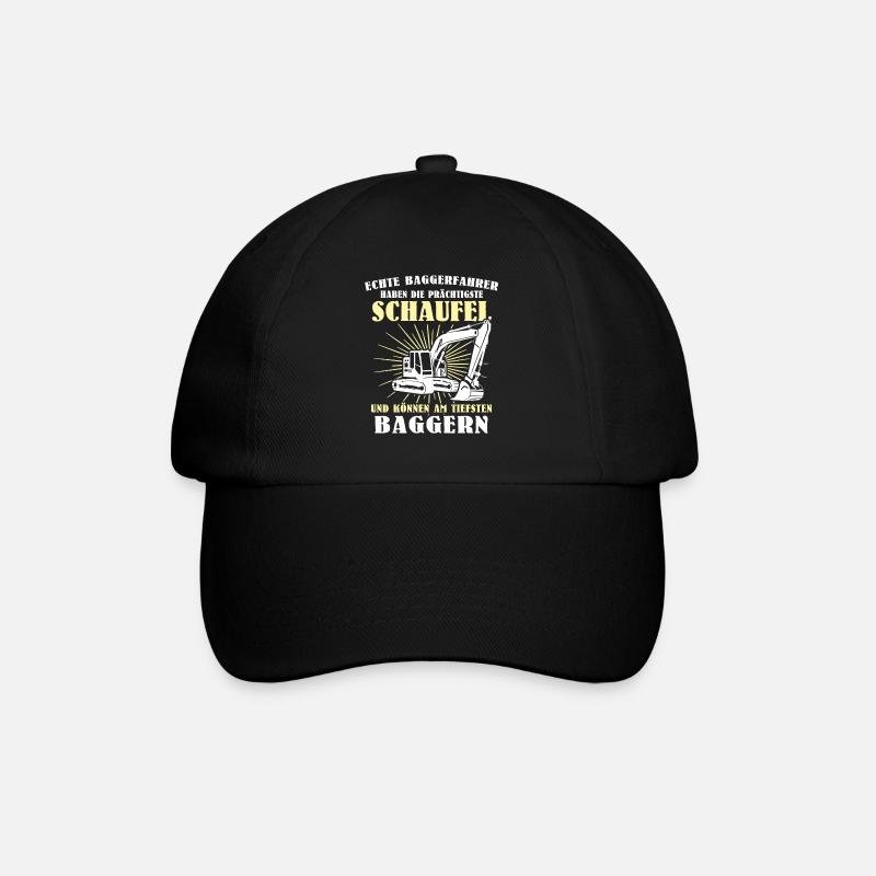 Bagger Baggerfahrer - Baseballkappe - Schwarz/Schwarz