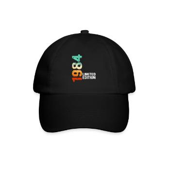 1984 limited edition vintage year of birth retro - Baseball Cap - black/black - Front