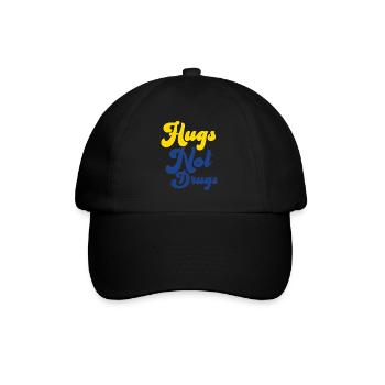 Des câlins au lieu de drogues - Casquette classique - noir/noir - Devant